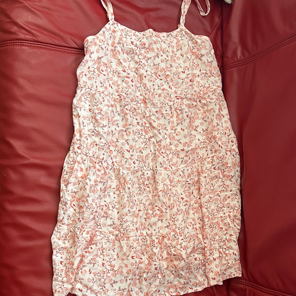 Floral Pink Sleeveless Dress old navy medium petite